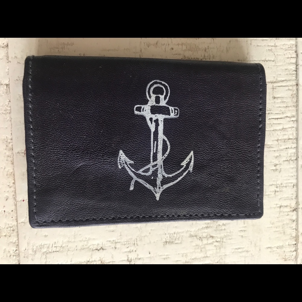 Shara Porter anchor leather pouch